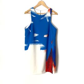 Milly Blue and White Colorful Dress NWT- Size 12 The Saved Collection at The Saved Collection